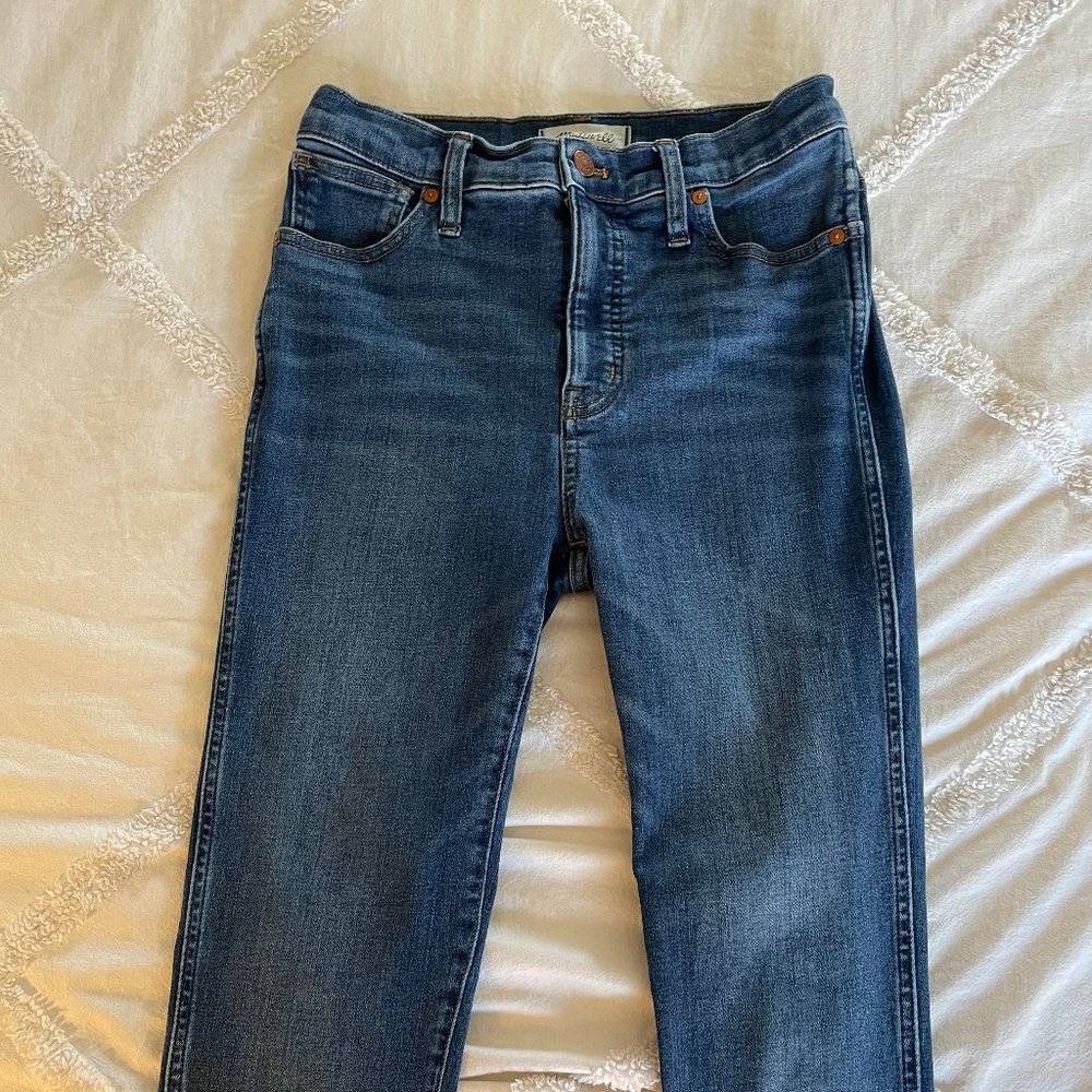 EUC MADEWELL 10" High-Rise Skinny Jeans in Bradshaw Wash